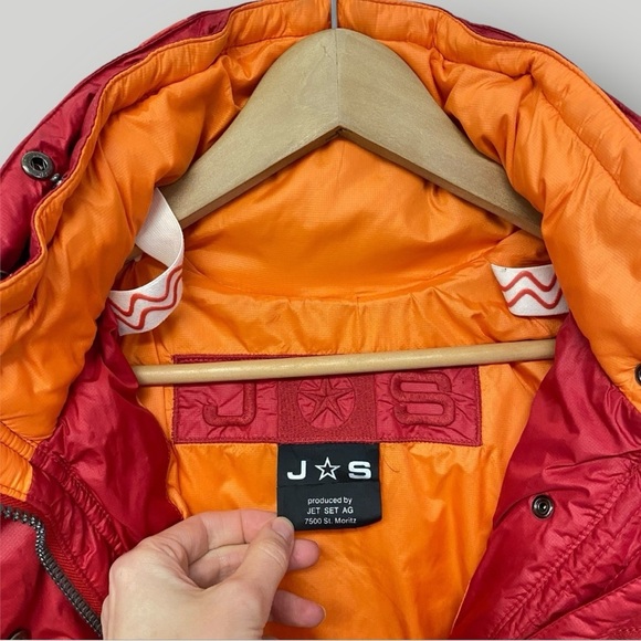 JET SET DUCK DOWN SKI PUFFER RED SZ M - Picture 3 of 12